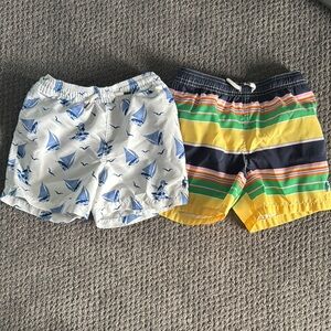 Boys' Polo Ralph Lauren Sailboat and Striped swim trunk Set